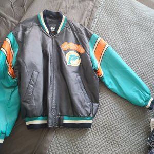 Vintage Mirage Miami Dolphin leather jacket